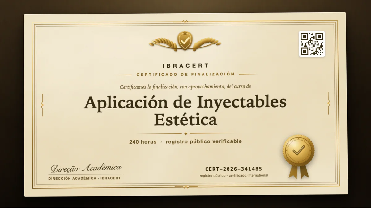 Portada del curso Aplicación de Inyectables Estética