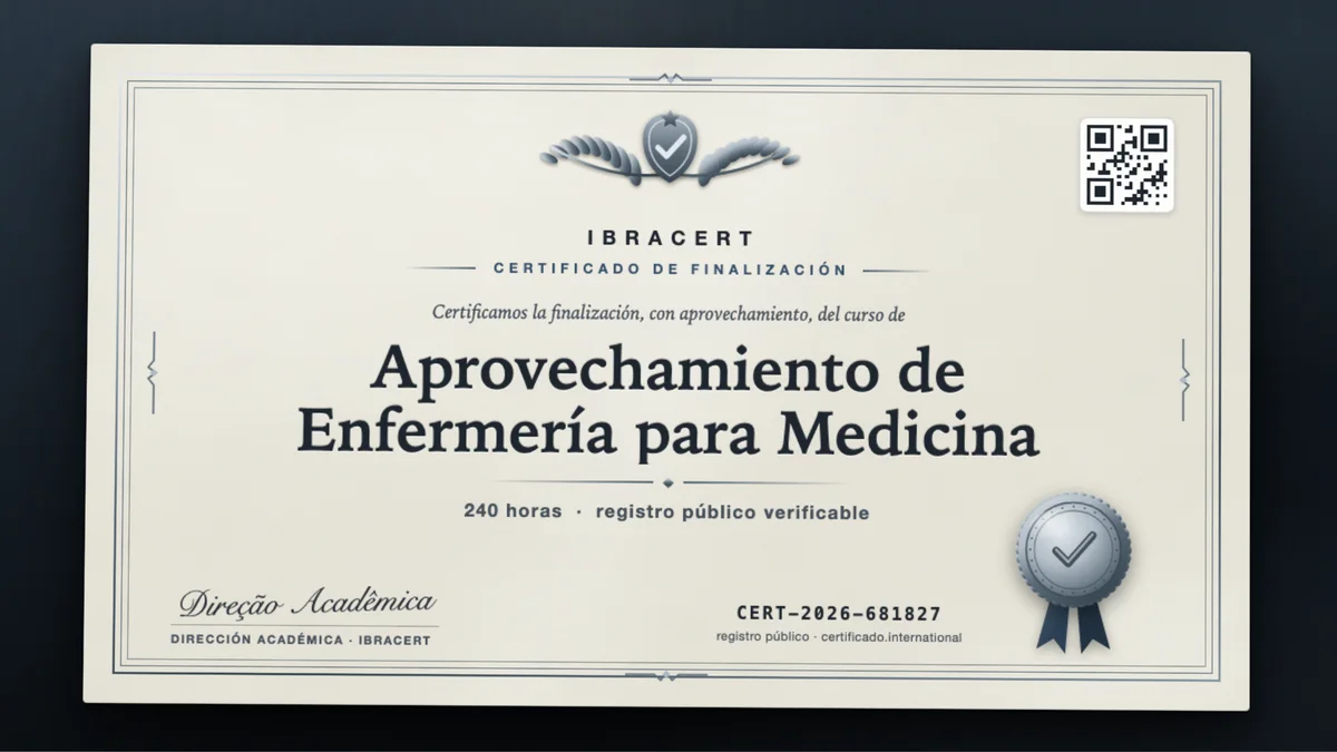 Portada del curso Aprovechamiento de Enfermería para Medicina