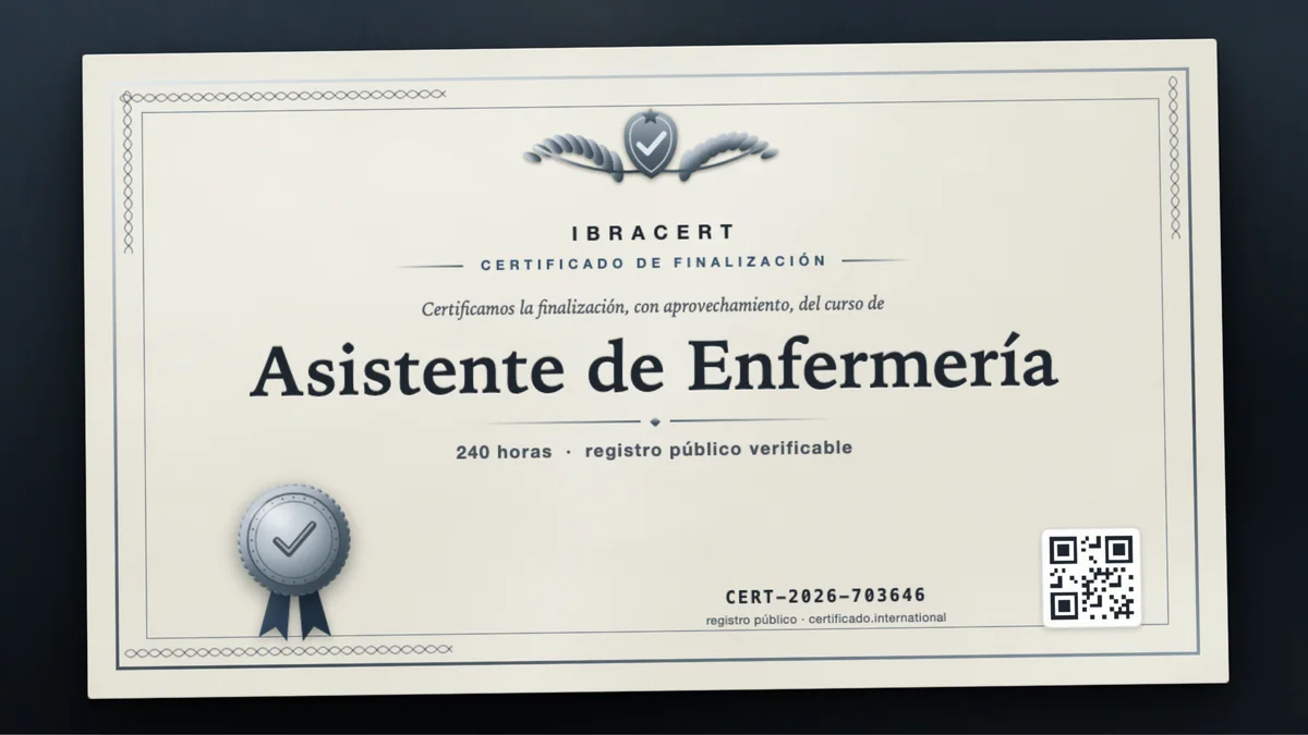 Portada del curso Asistente de Enfermería