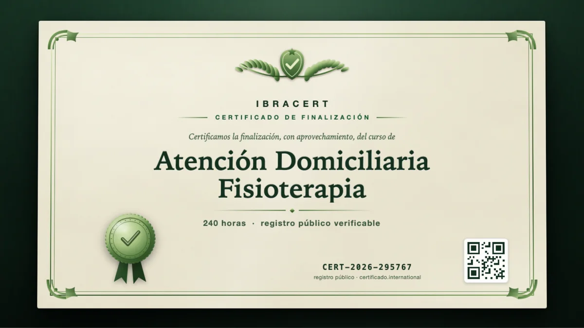 Portada del curso Atención Domiciliaria Fisioterapia