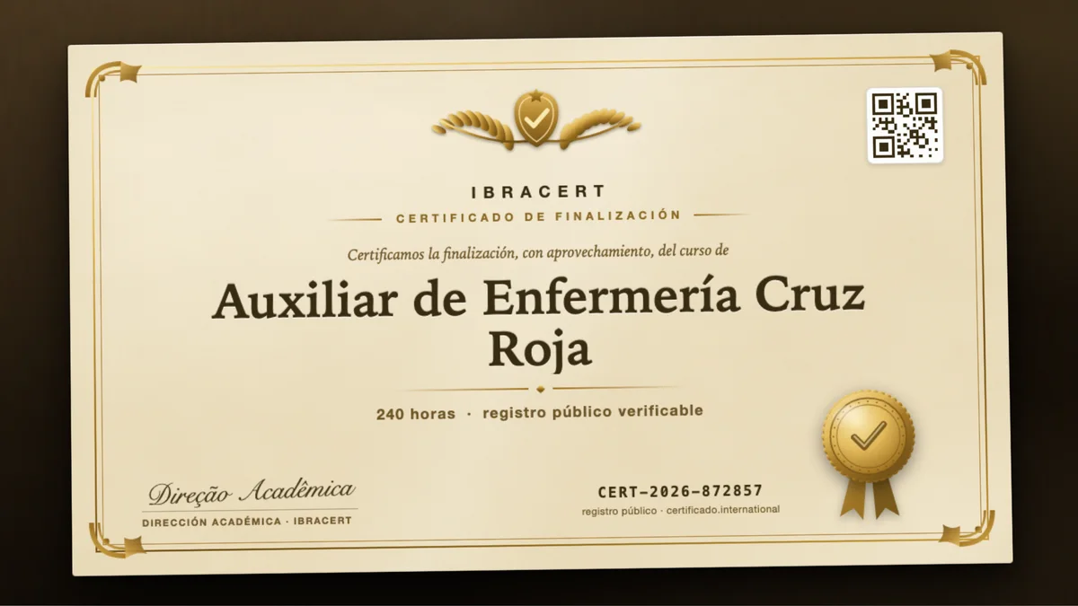 Portada del curso Auxiliar de Enfermería Cruz Roja