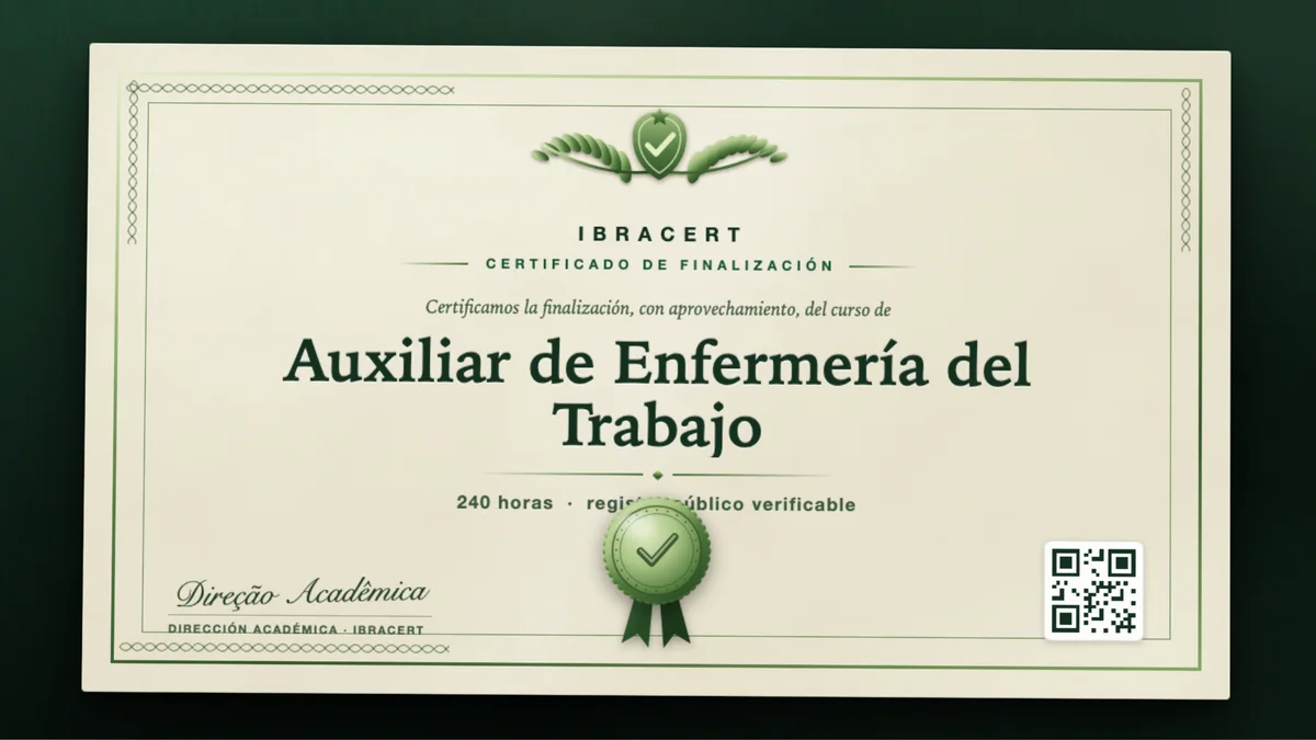 Portada del curso Auxiliar de Enfermería del Trabajo