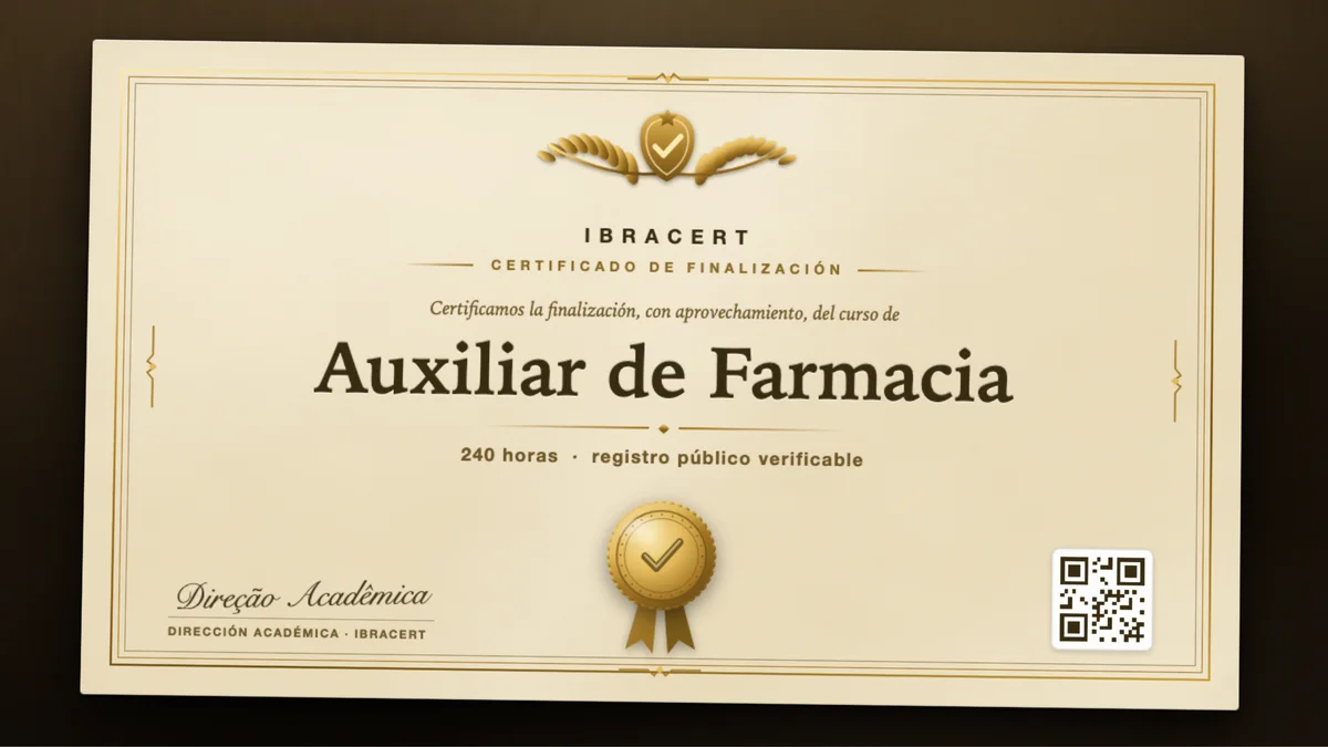 Portada del curso Auxiliar de Farmacia