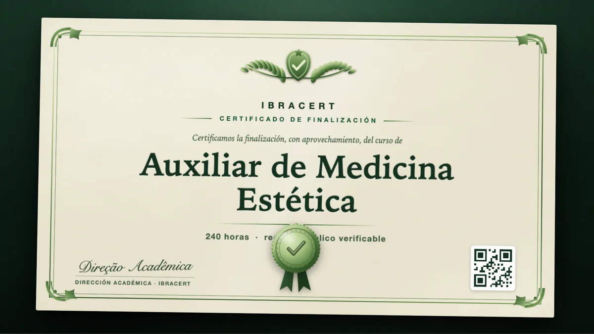 Portada del curso Auxiliar de Medicina Estética