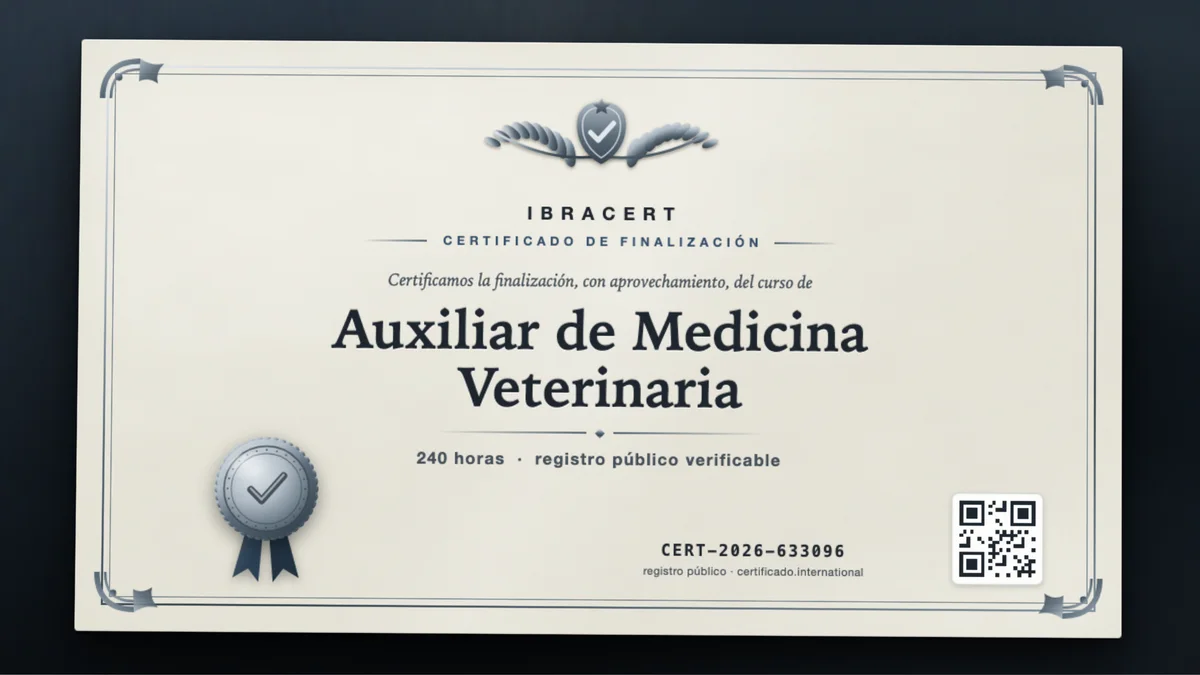 Portada del curso Auxiliar de Medicina Veterinaria