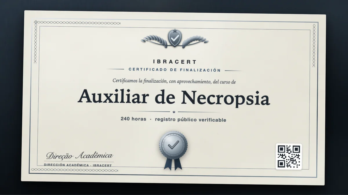 Portada del curso Auxiliar de Necropsia