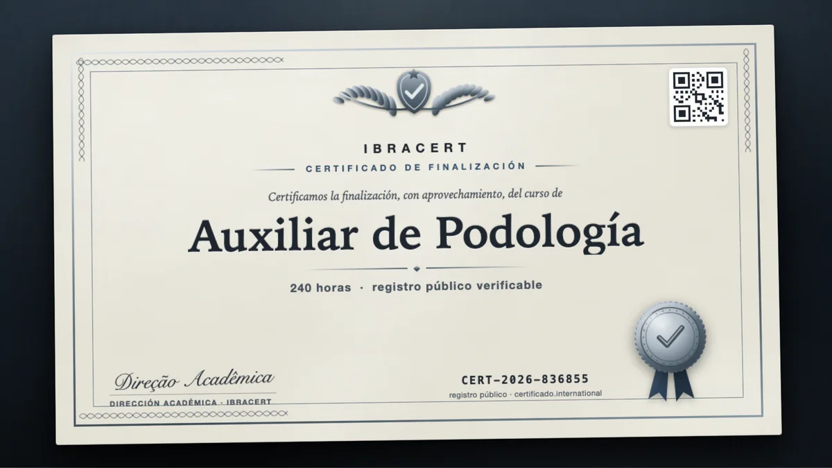 Portada del curso Auxiliar de Podología