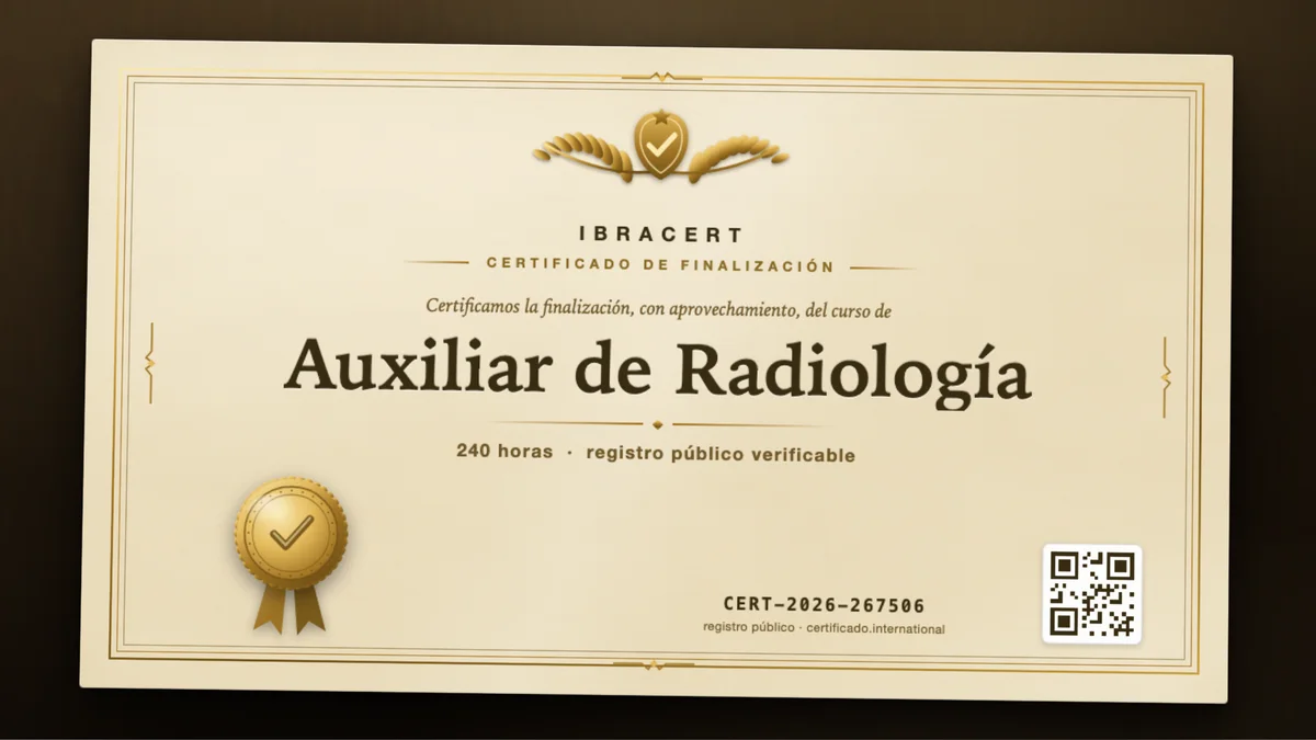 Portada del curso Auxiliar de Radiología