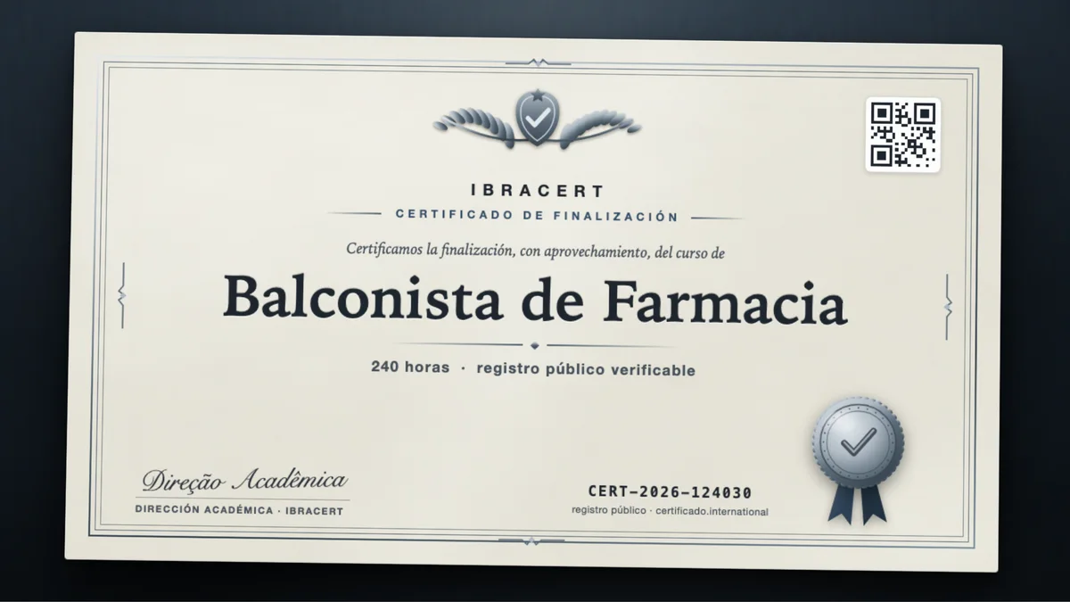 Portada del curso Balconista de Farmacia