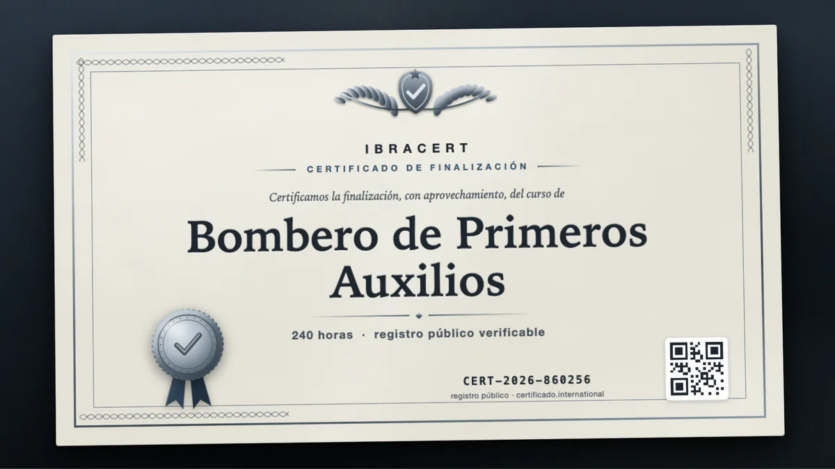 Portada del curso Bombero de Primeros Auxilios