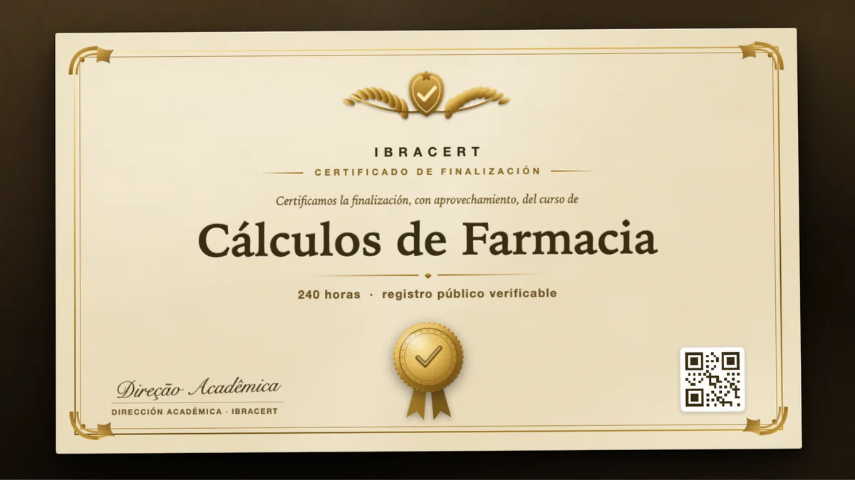 Portada del curso Cálculos de Farmacia