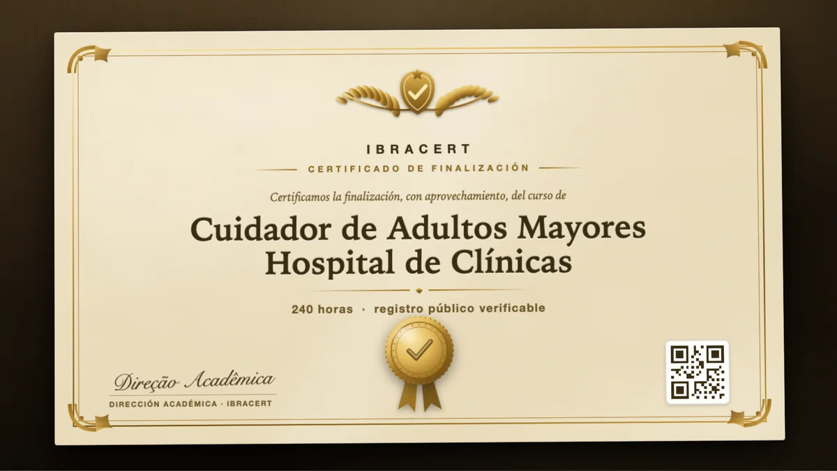 Portada del curso Cuidador de Adultos Mayores Hospital de Clínicas