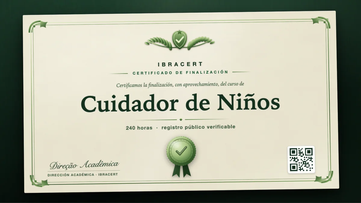 Portada del curso Cuidador de Niños