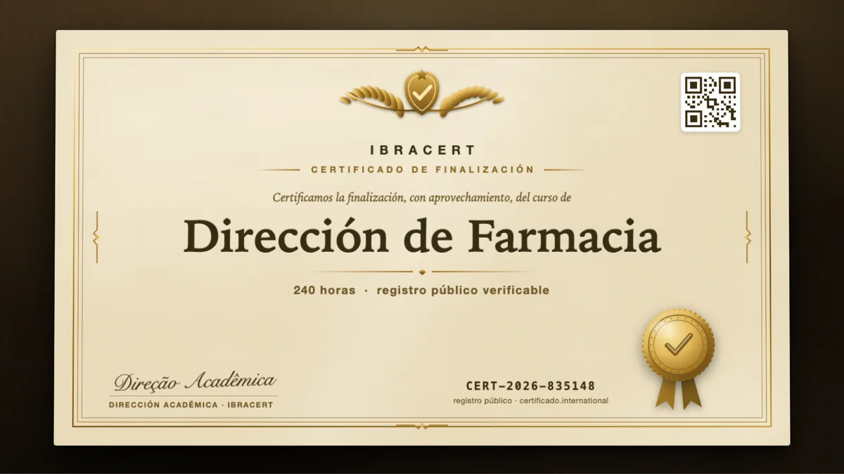 Portada del curso Dirección de Farmacia