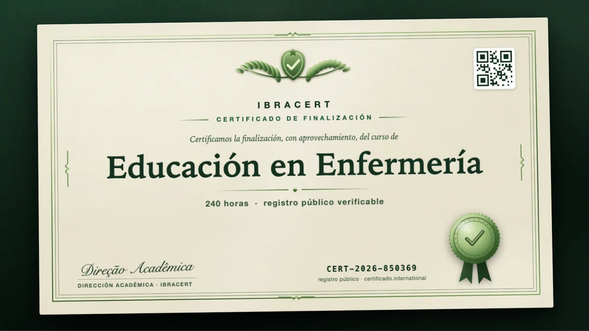 Portada del curso Educación en Enfermería
