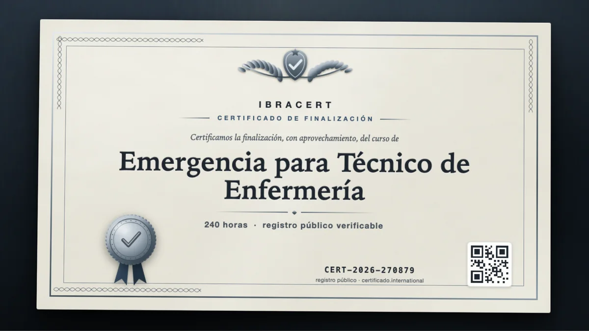 Portada del curso Emergencia para Técnico de Enfermería