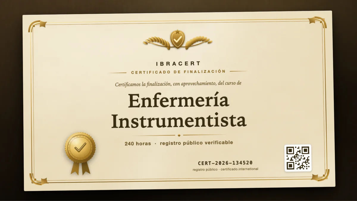 Portada del curso Enfermería Instrumentista