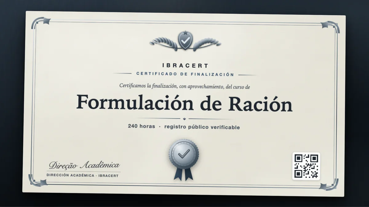 Portada del curso Formulación de Ración