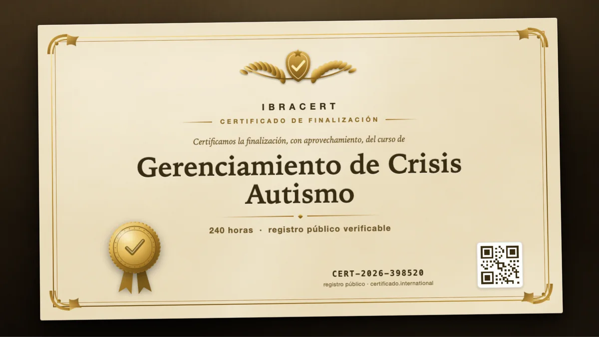 Portada del curso Gerenciamiento de Crisis Autismo