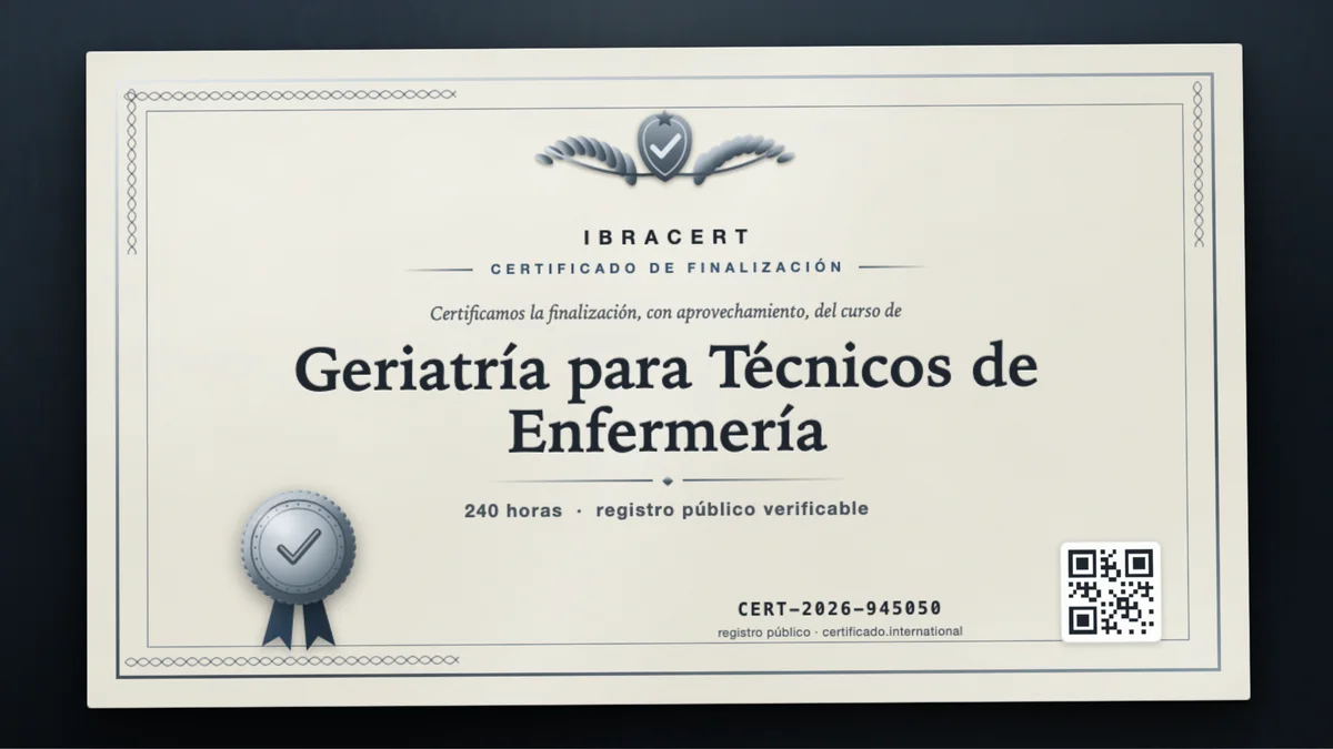 Portada del curso Geriatría para Técnicos de Enfermería
