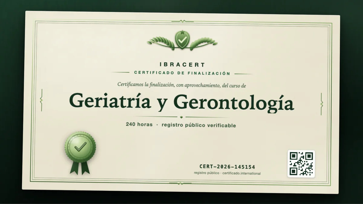 Portada del curso Geriatría y Gerontología