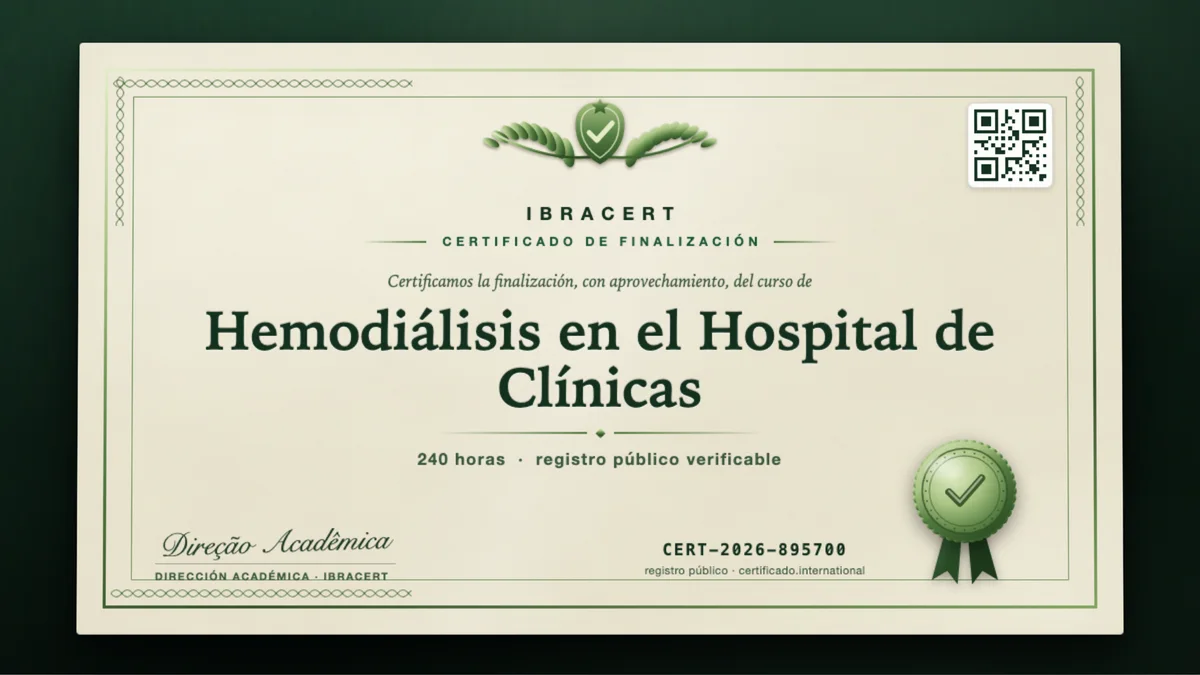 Portada del curso Hemodiálisis en el Hospital de Clínicas