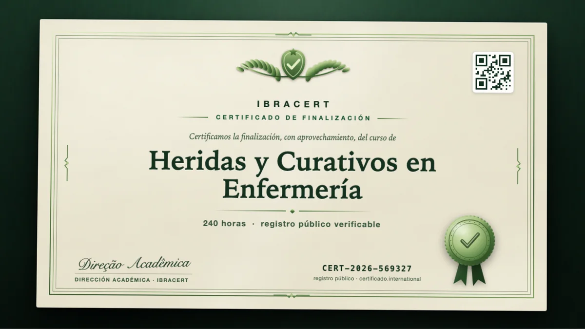 Portada del curso Heridas y Curativos en Enfermería
