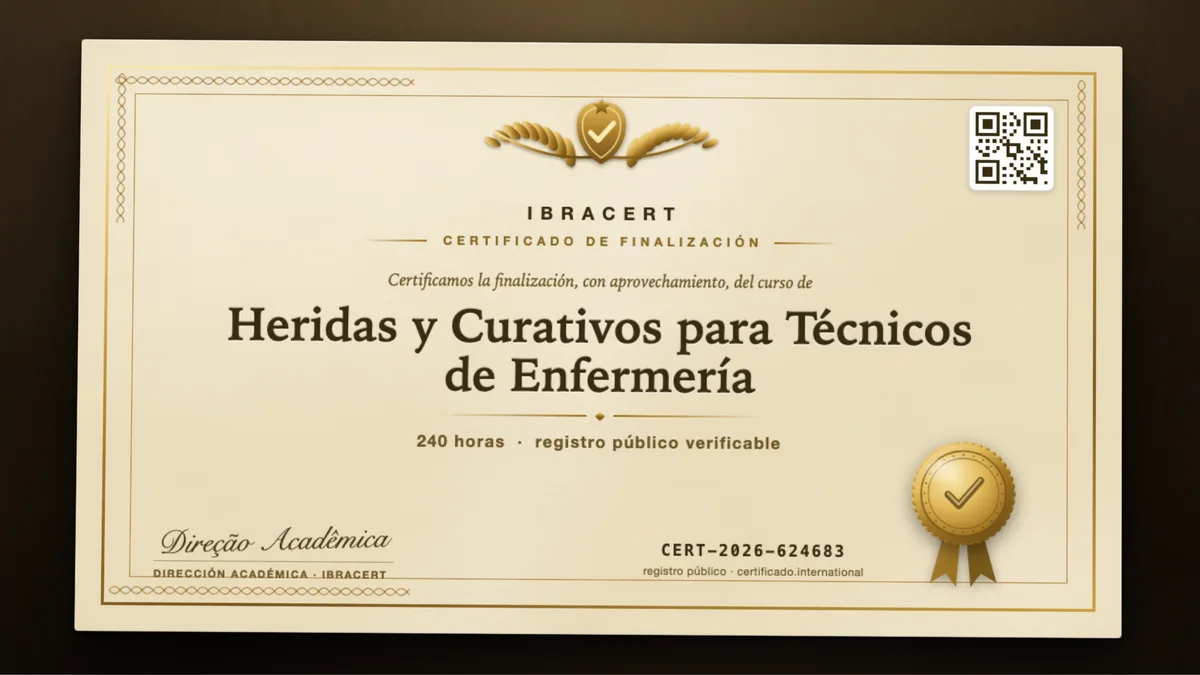 Portada del curso Heridas y Curativos para Técnicos de Enfermería