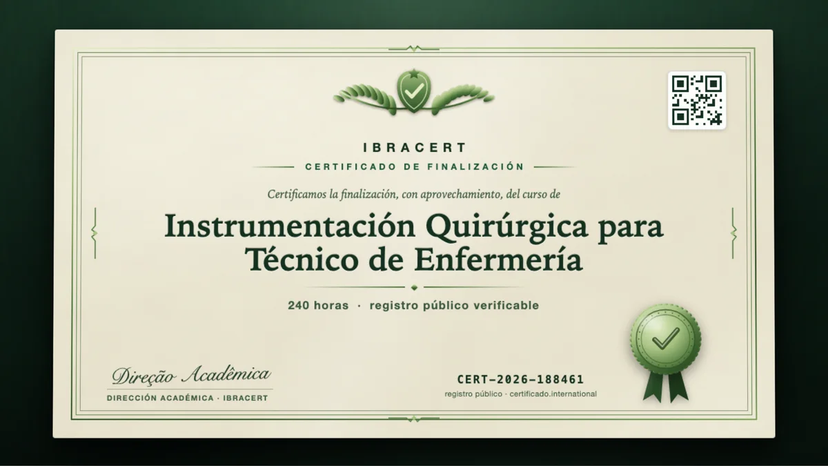Portada del curso Instrumentación Quirúrgica para Técnico de Enfermería
