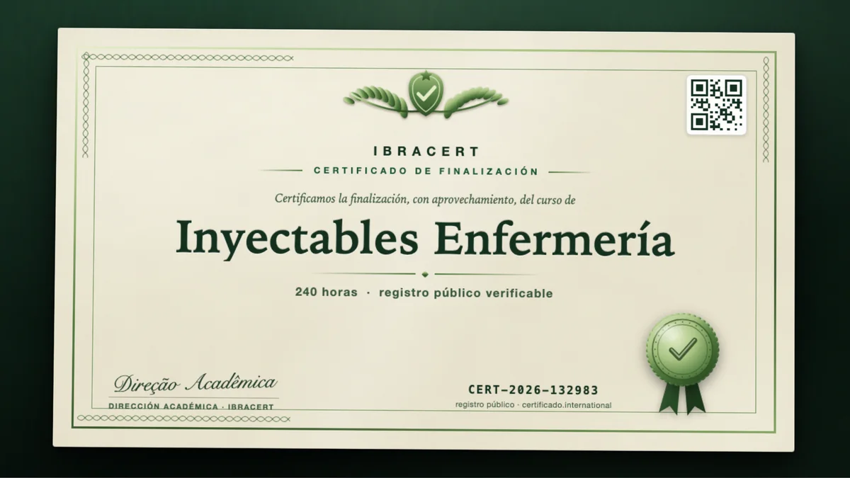 Portada del curso Inyectables Enfermería