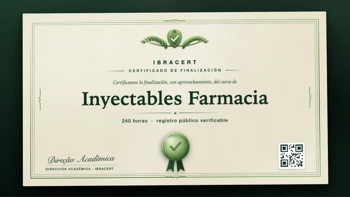 Portada del curso Inyectables Farmacia