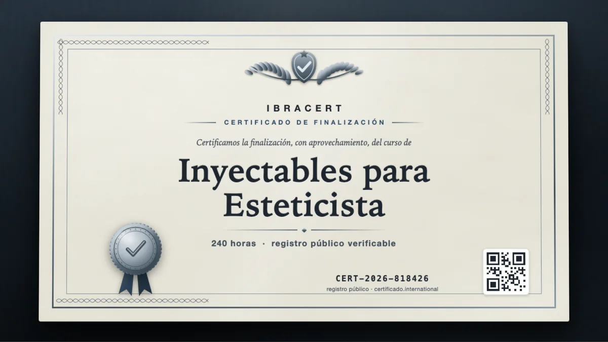 Portada del curso Inyectables para Esteticista