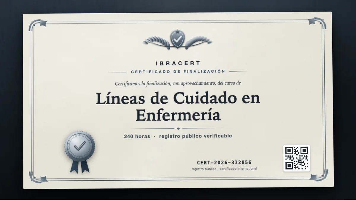 Portada del curso Líneas de Cuidado en Enfermería