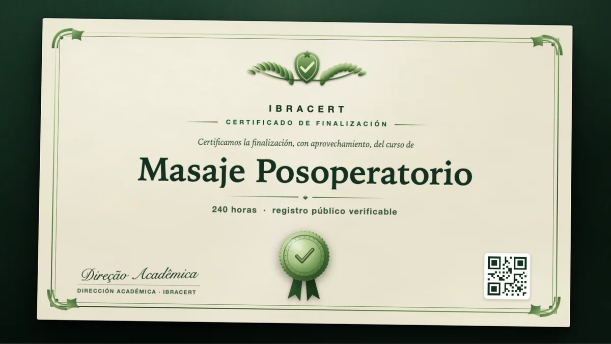 Portada del curso Masaje Posoperatorio