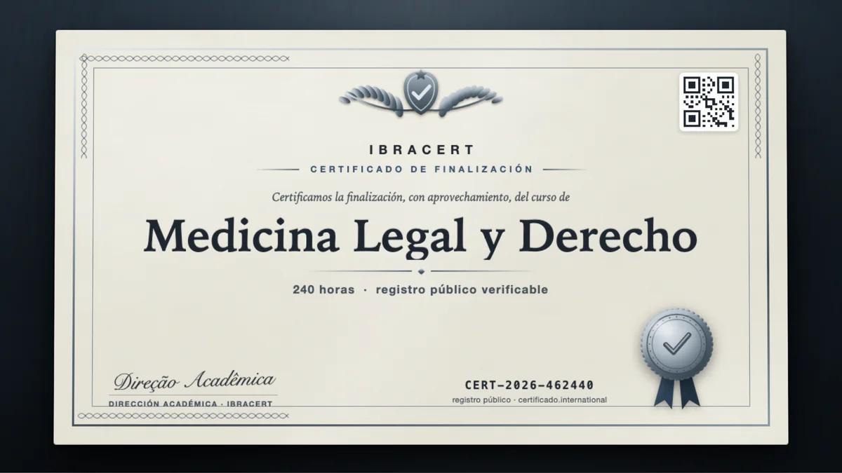 Portada del curso Medicina Legal y Derecho