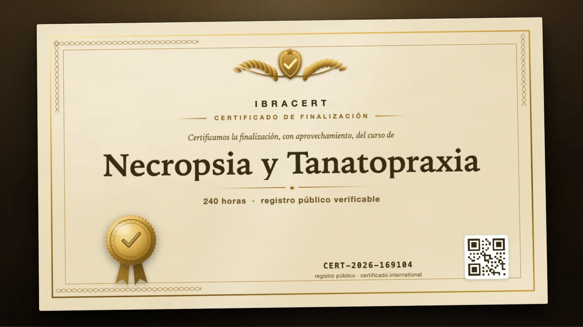 Portada del curso Necropsia y Tanatopraxia