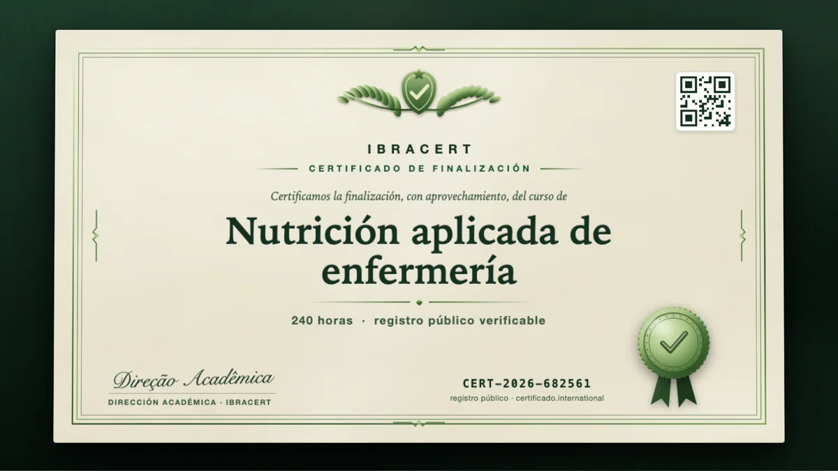 Portada del curso Nutrición aplicada de enfermería