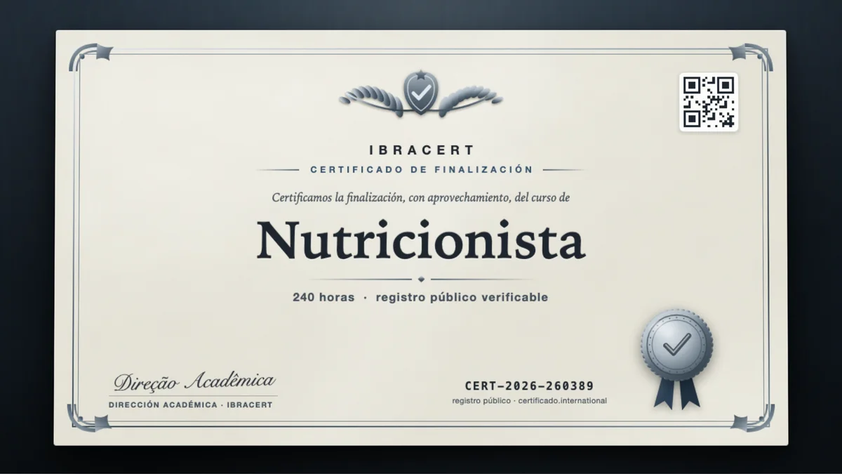 Portada del curso Nutricionista
