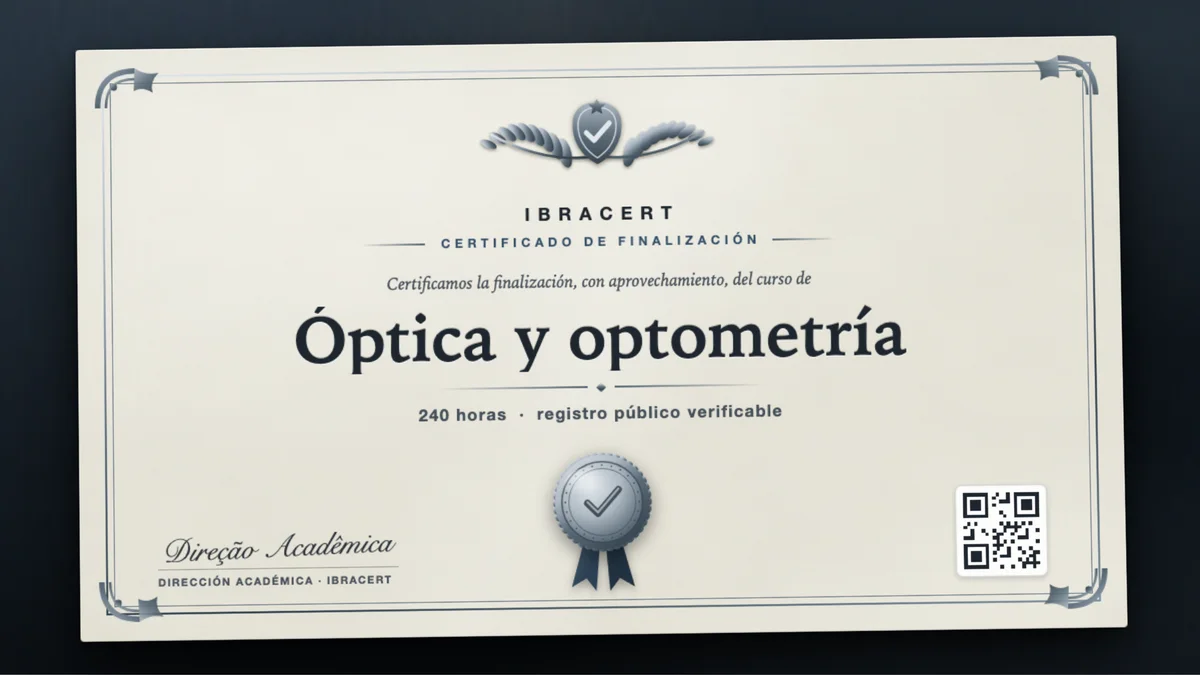 Portada del curso Óptica y optometría