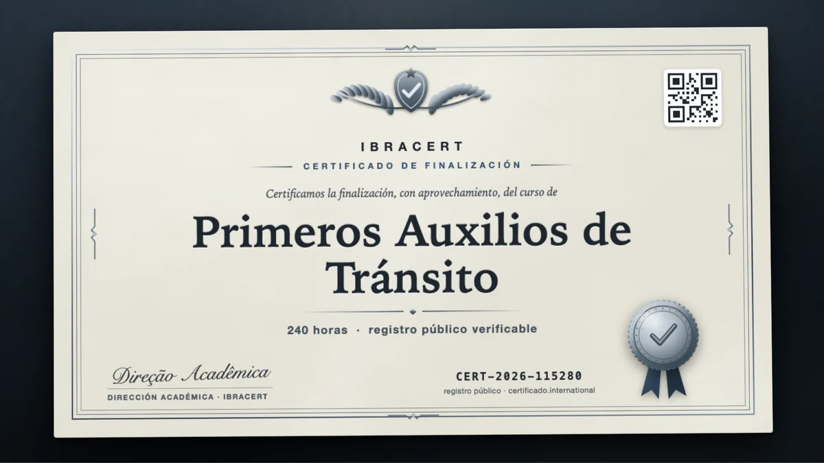 Portada del curso Primeros Auxilios de Tránsito