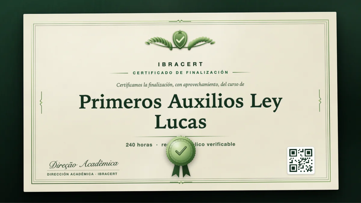 Portada del curso Primeros Auxilios Ley Lucas