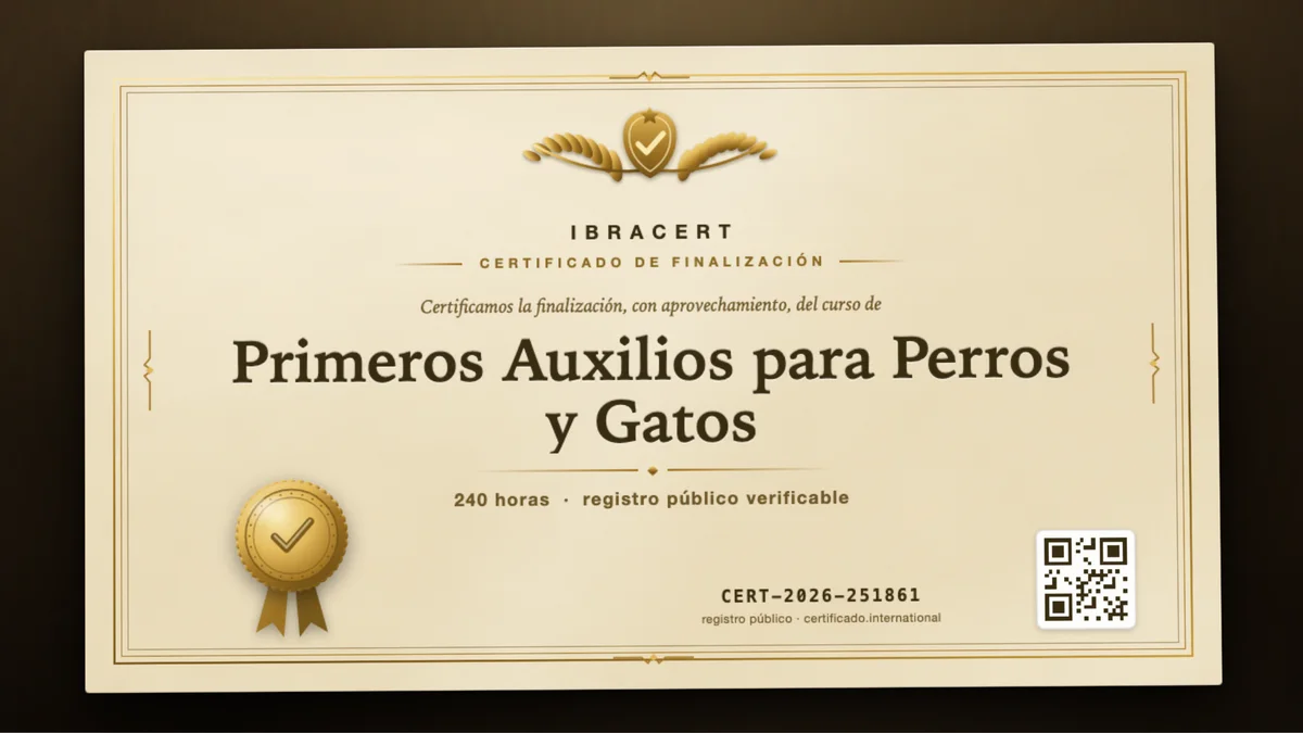 Portada del curso Primeros Auxilios para Perros y Gatos