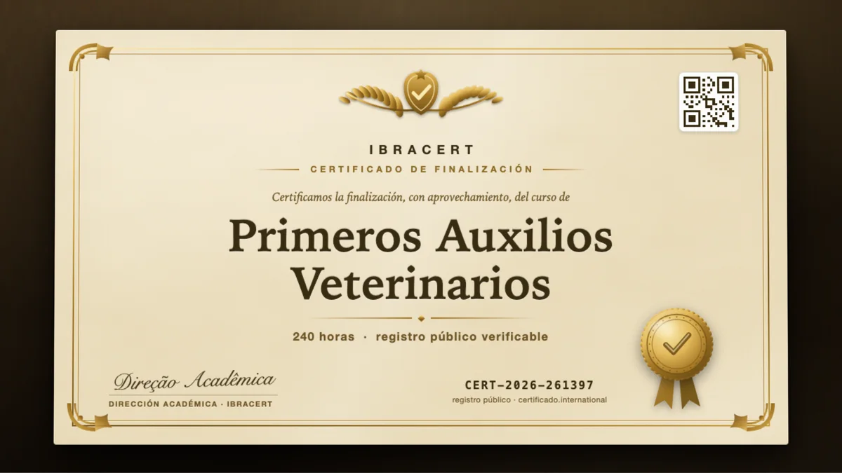 Portada del curso Primeros Auxilios Veterinarios