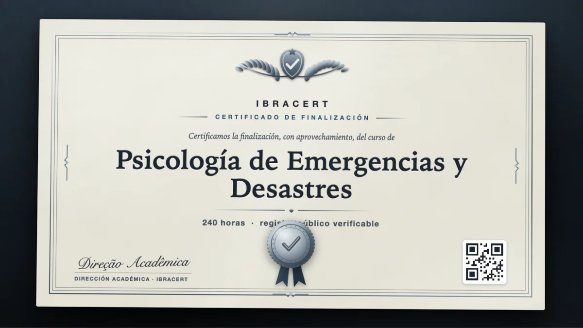 Portada del curso Psicología de Emergencias y Desastres