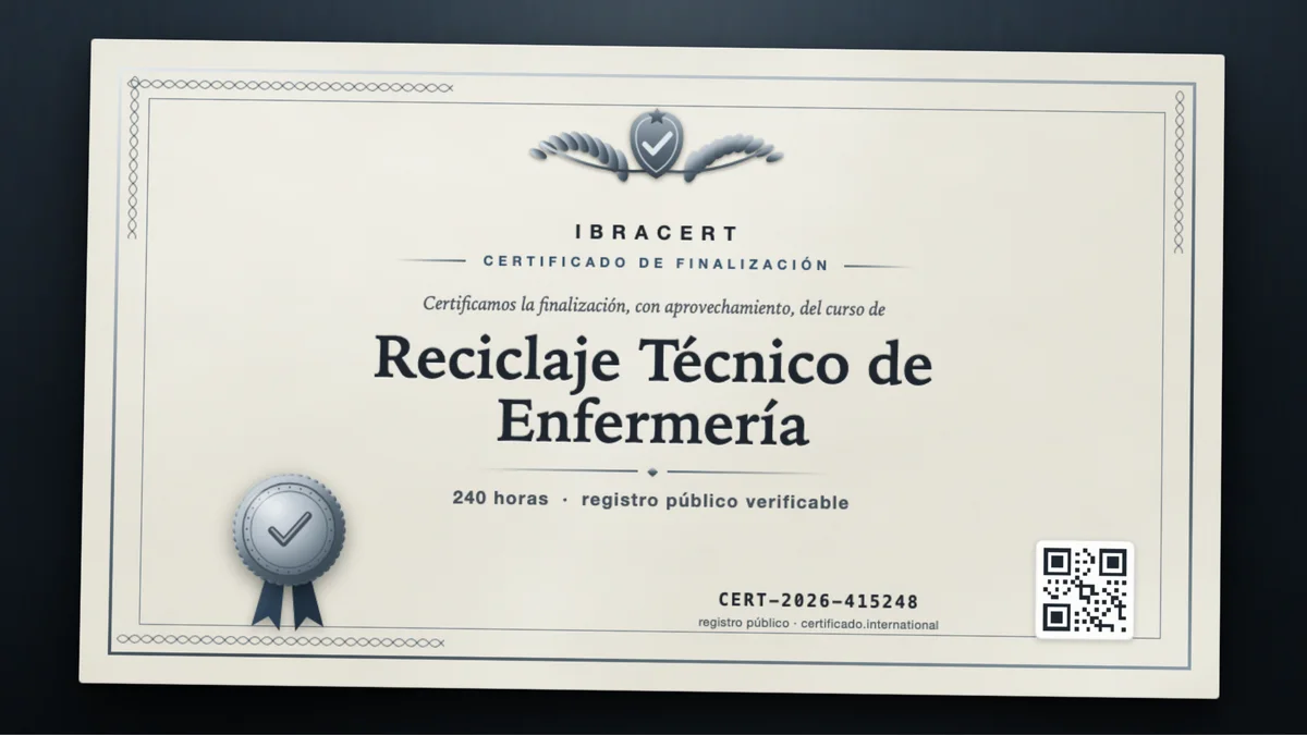 Portada del curso Reciclaje Técnico de Enfermería