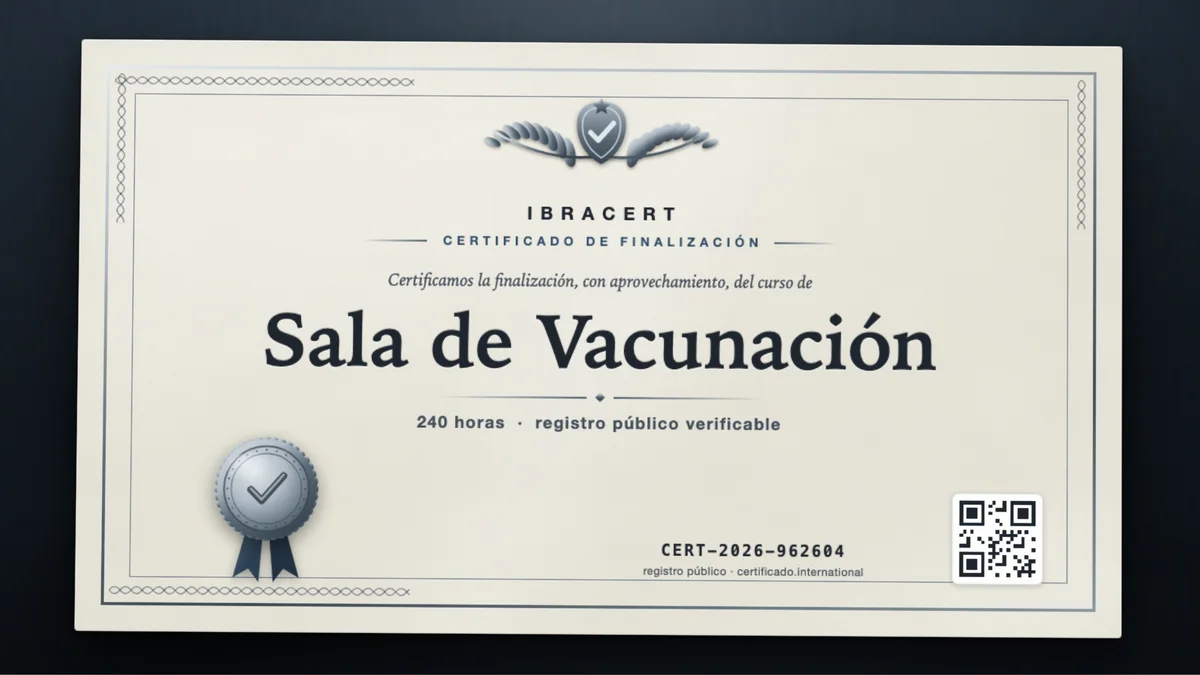 Portada del curso Sala de Vacunación