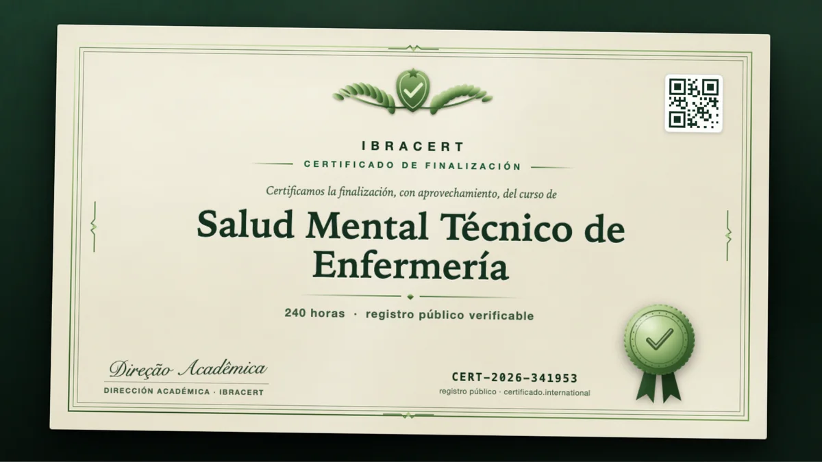 Portada del curso Salud Mental Técnico de Enfermería