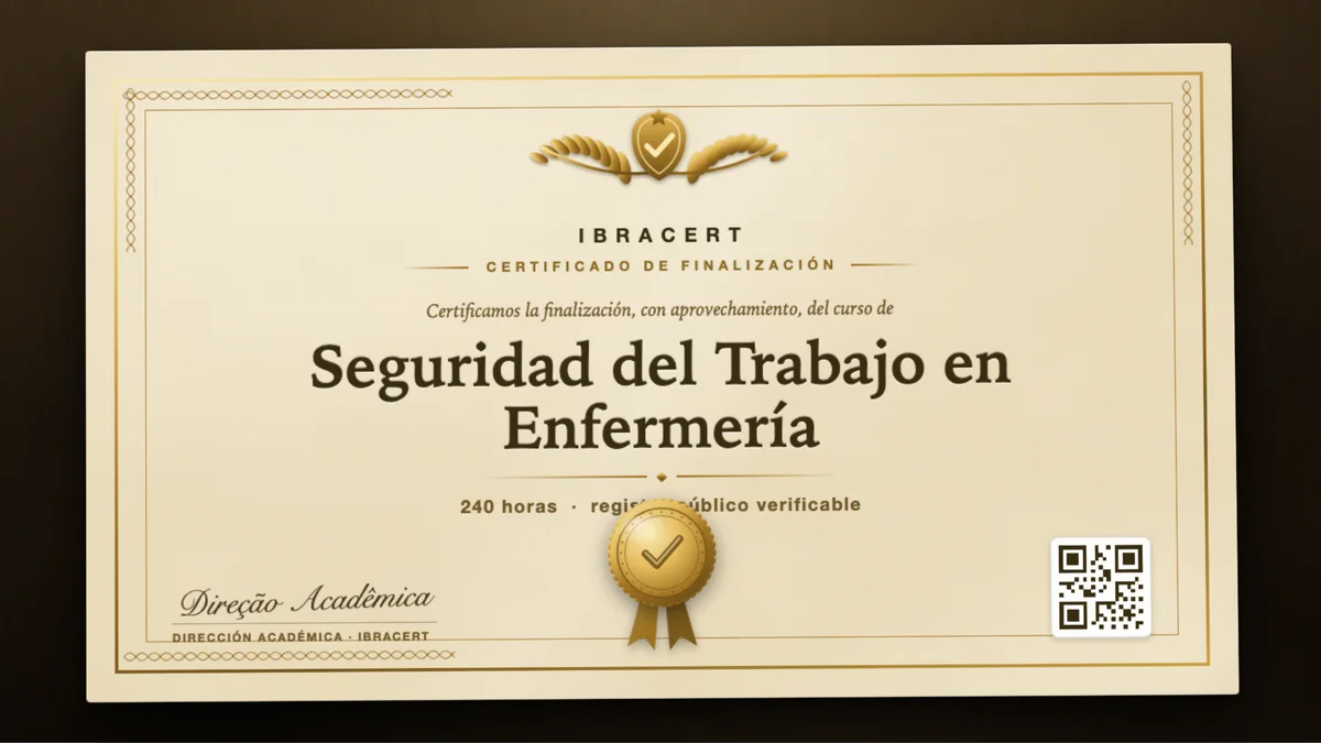Portada del curso Seguridad del Trabajo en Enfermería