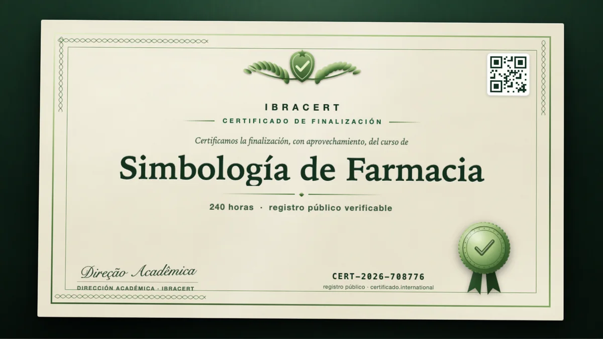 Portada del curso Simbología de Farmacia