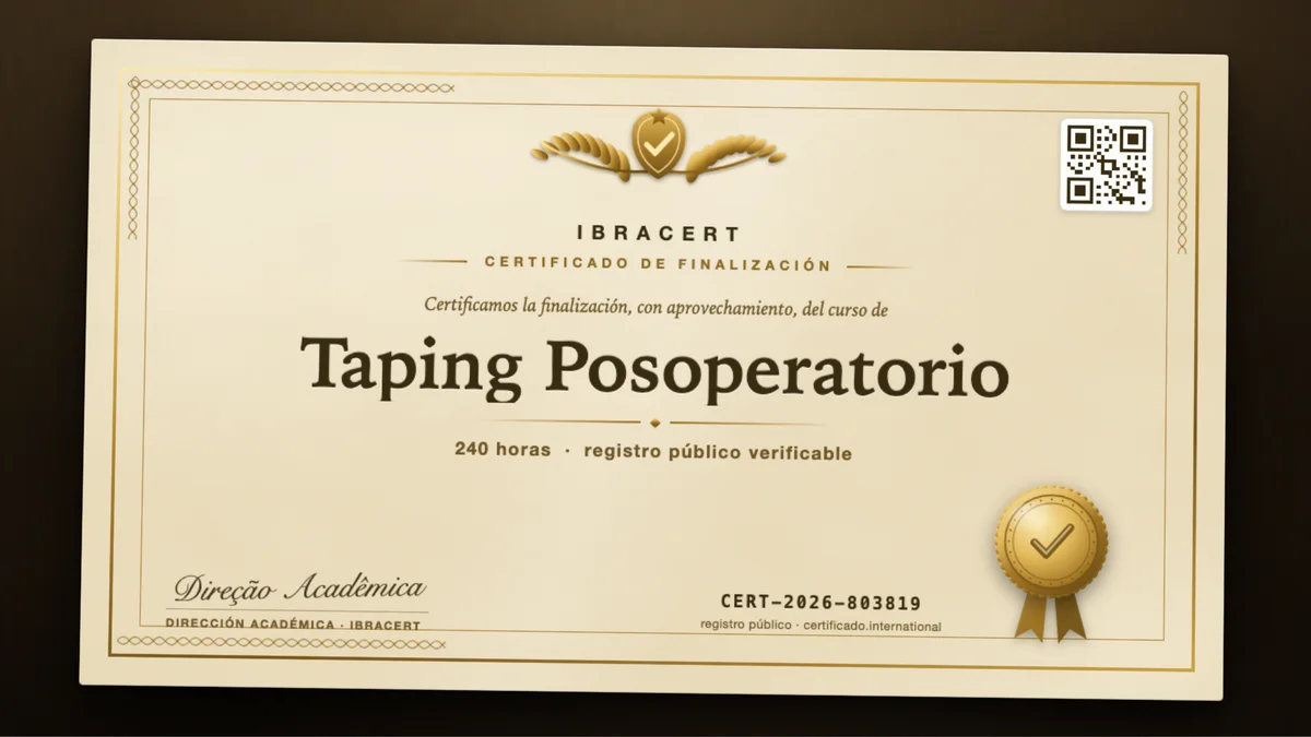 Portada del curso Taping Posoperatorio